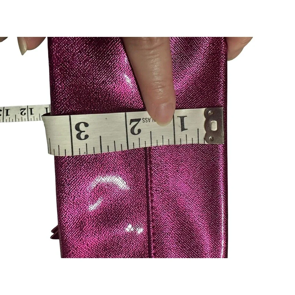 Lancome Makeup Bag, Pouch, Metallic Magenta, Large Zip Closure New GWP Travel
